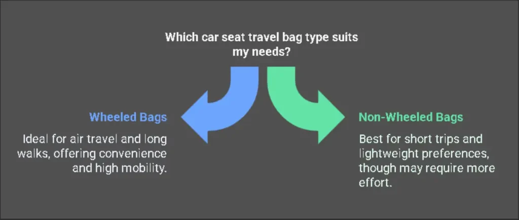 Comparison of Wheeled vs. Non-Wheeled Car Seat Travel Bags