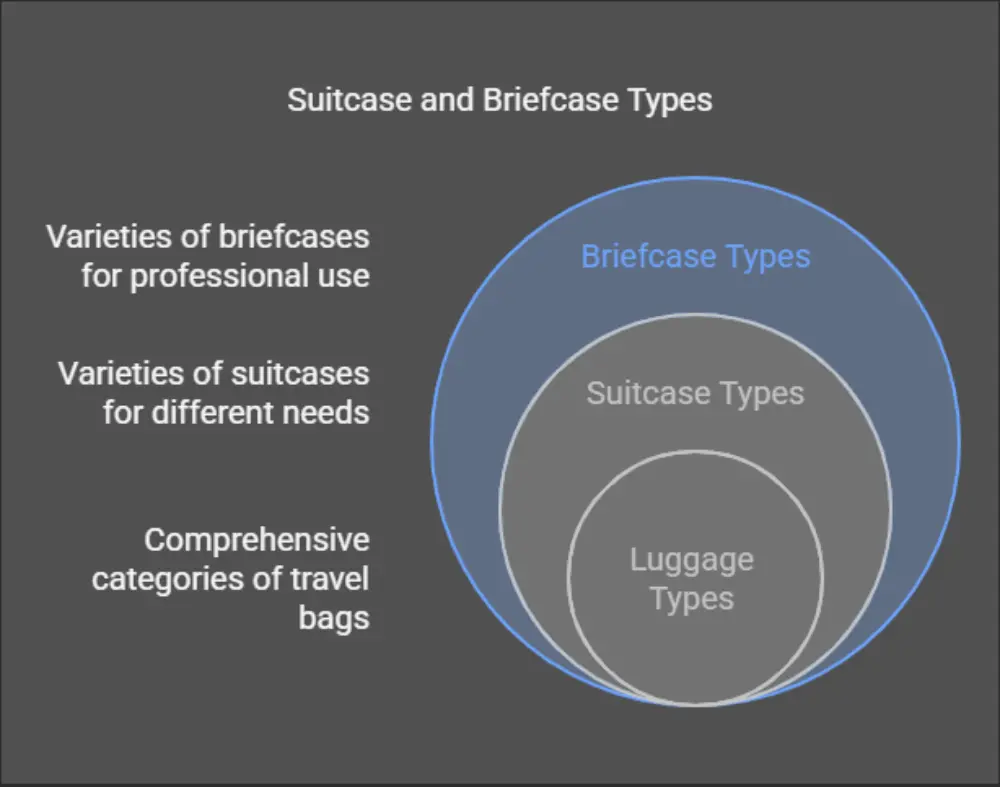  Types of Suitcases and Briefcase 