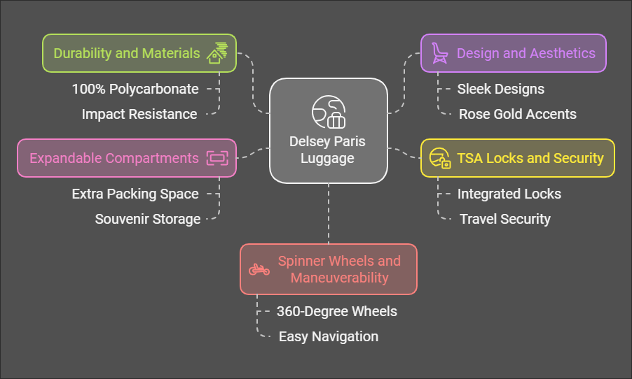 Key Features of Delsey Paris Luggage